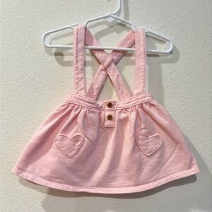 Carter’s Pink Suspender Skirt with Heart Pockets 12M